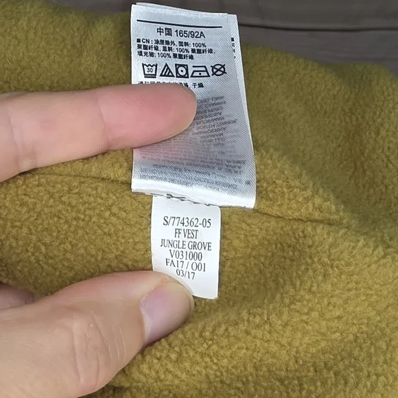 Old Navy Frost Free Puffer Vest Fleece Lined Snap Pockets Olive Green M - Picture 7 of 7